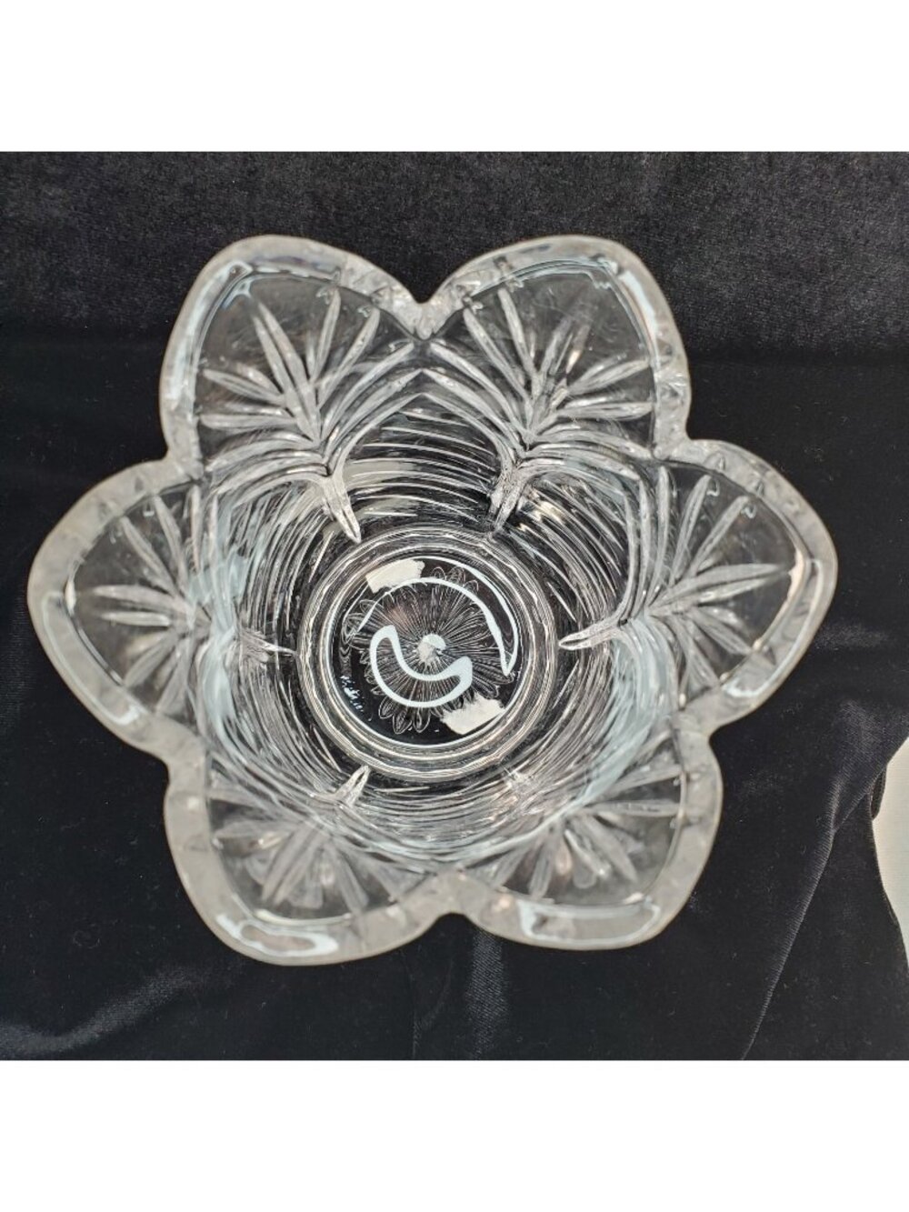 VTG Cottagecore Fairycore Boho 5th Ave Crystal Glass 6” Vase Hurricane Candle